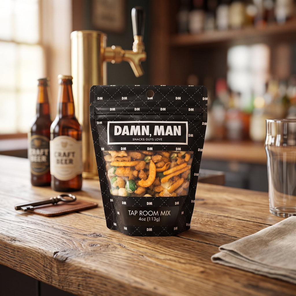 Gourmet Manly Nut Box Gift for Men - 6 Snacks