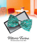 Vittorio Farina Men's Rhinestone Bow Tie in Gift Box