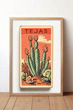 Cactus Landscape Matchbook Tejas Art Print