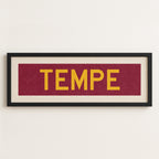 Framed Tempe Maroon Bus Scroll