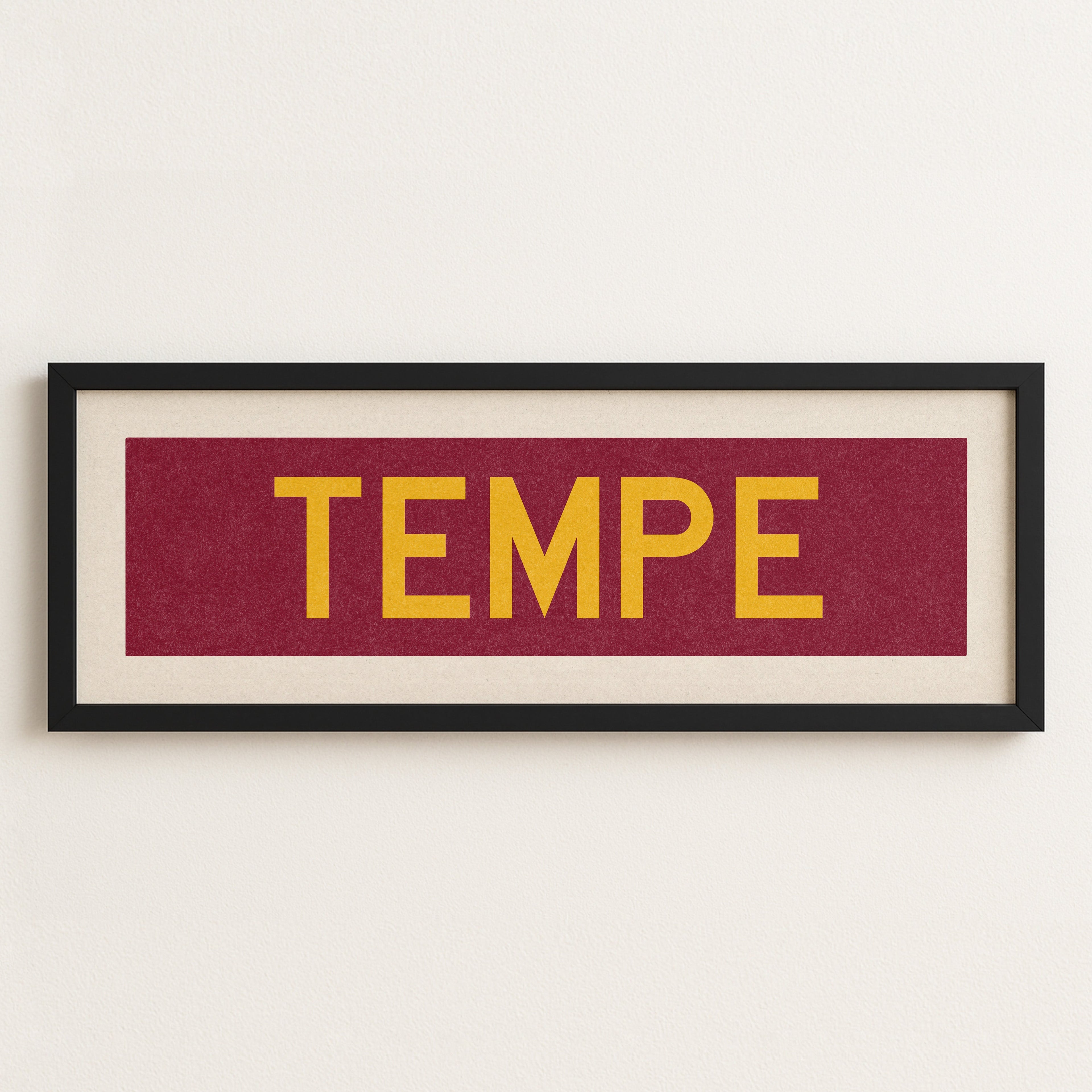 Framed Tempe Maroon Bus Scroll