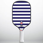 APL - White Blue Lines Pickleball Paddle | 16mm Carbon Fiber | Best Pickleball Paddles | American Pickleball League