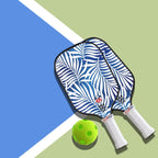 APL - White Leaves Pickleball Paddle | 16mm Carbon Fiber | Best Pickleball Paddles | American Pickleball League