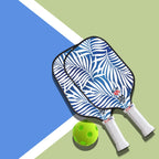 APL - White Leaves Pickleball Paddle | 16mm Carbon Fiber | Best Pickleball Paddles | American Pickleball League