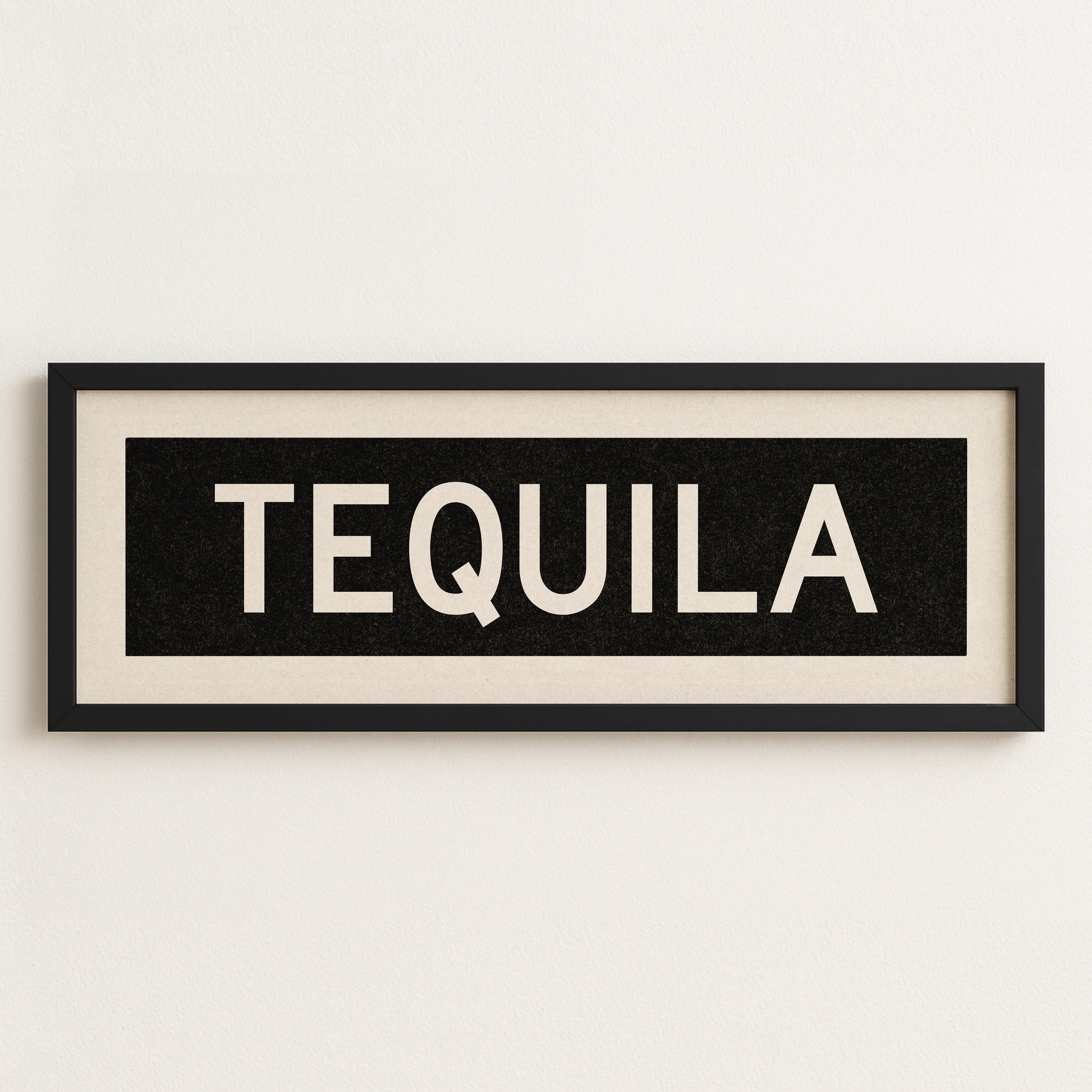 Framed Tequila Bus Scroll Sign