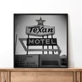 Texan Motel Sign Holga Photograph Print