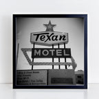 Texan Motel Sign Holga Photograph Print