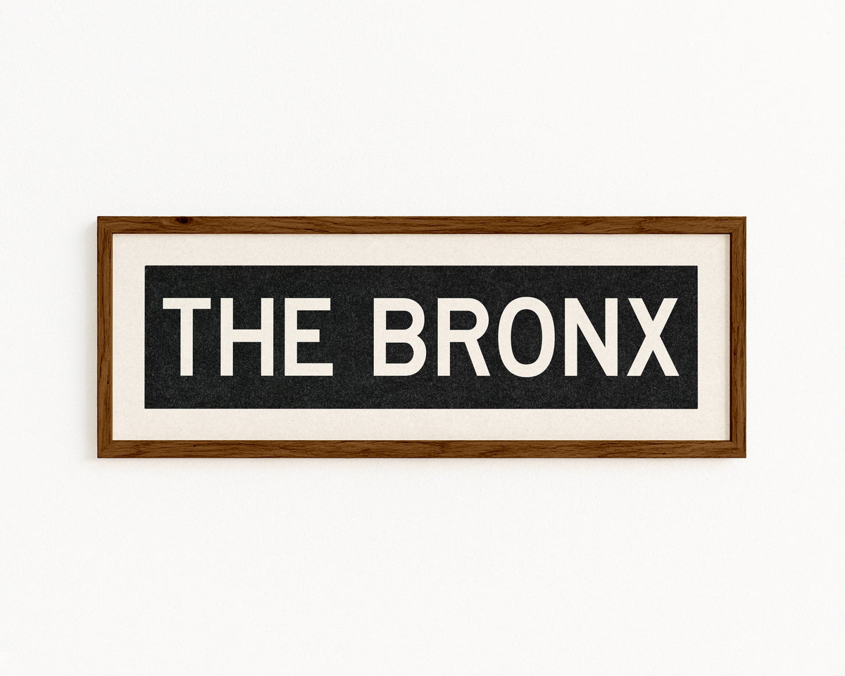 Framed The Bronx New York Bus Scroll