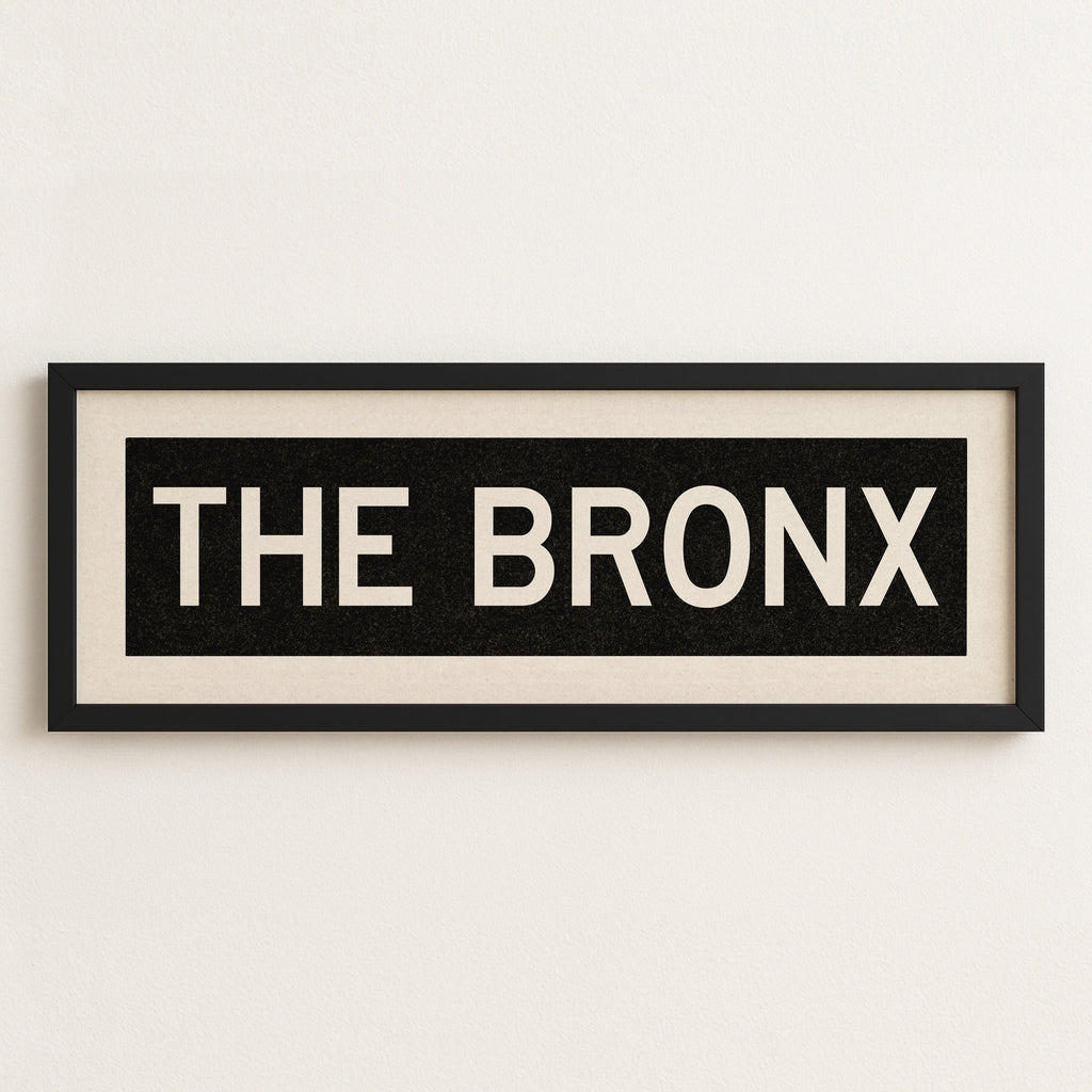 Framed The Bronx New York Bus Scroll