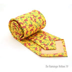 Flamingo Yellow Necktie with Handkerchief Set