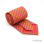 Frog Red Necktie with Handkerchief Set