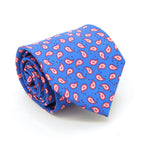 Paisley Royal Blue Necktie with Handkerchief Set