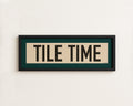 Framed Tile Time Mahjong Art Scroll Sign