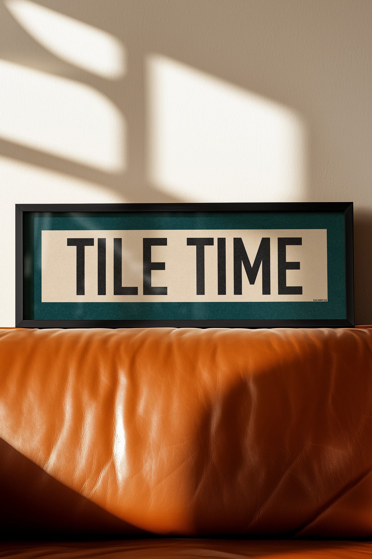 Framed Tile Time Mahjong Art Scroll Sign