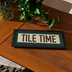 Framed Tile Time Mahjong Art Scroll Sign