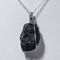 Genuine Natural Tektike Pendant in Silver with Sterling Silver Chain