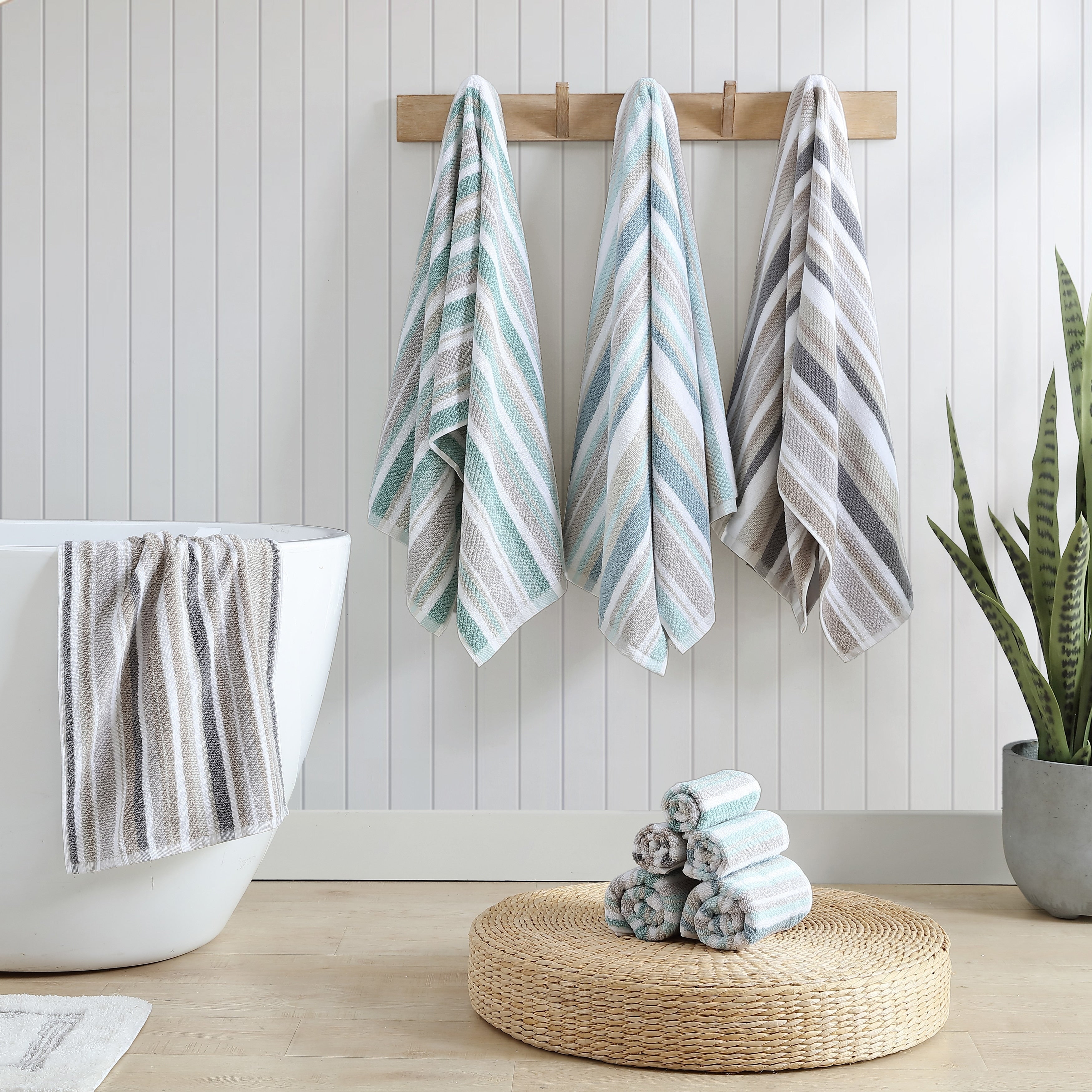 Tommy Bahama Ocean Bay Stripe Cotton Terry 3 Piece Towel Set