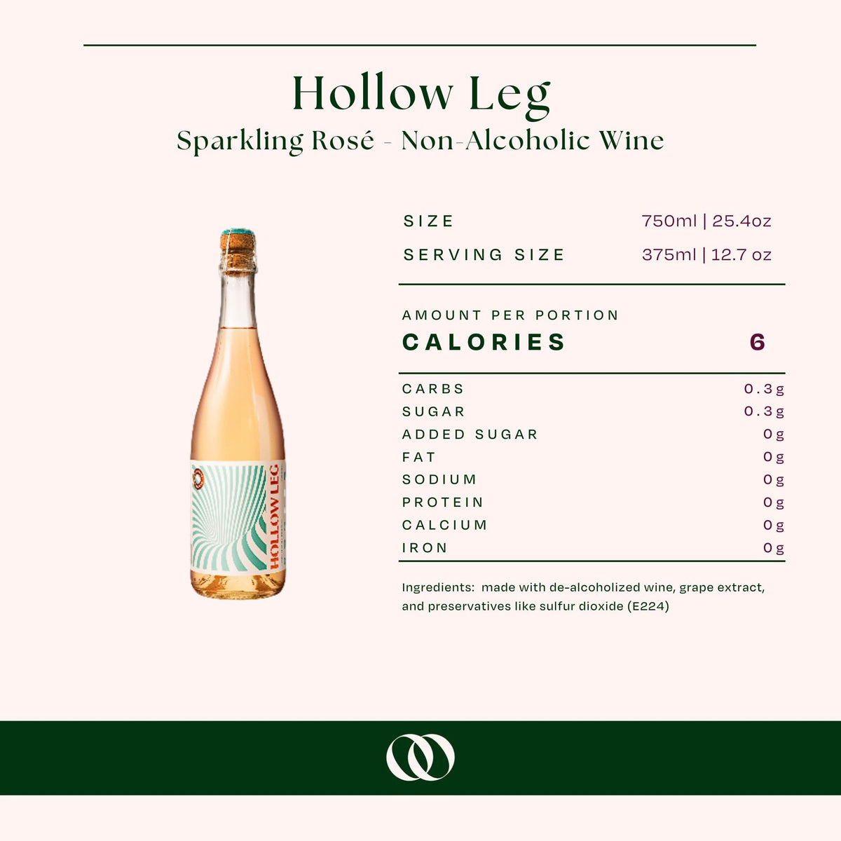 Hollow Leg - Sparkling Rosé - Non-Alcoholic Wine