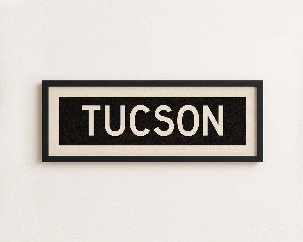 Framed Tucson Arizona Bus Scroll