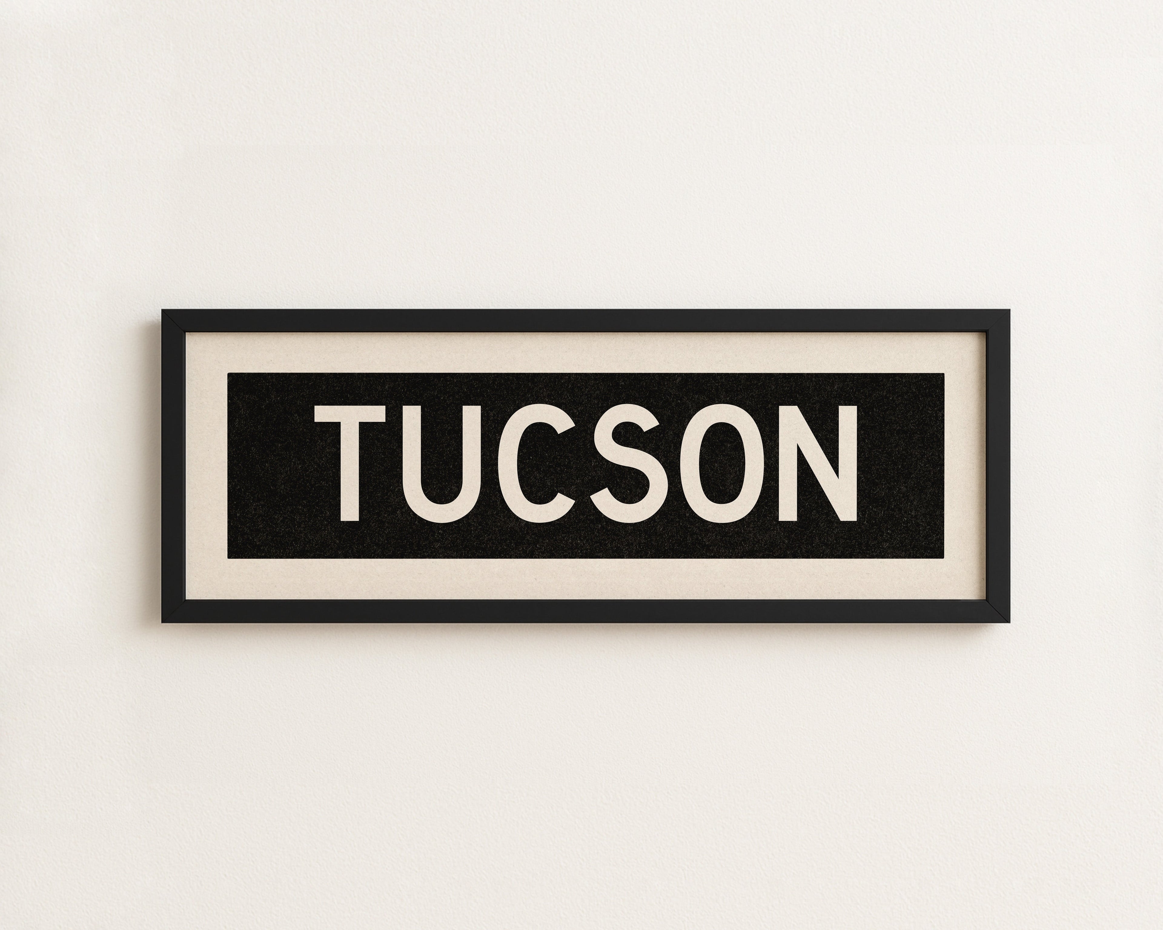Framed Tucson Arizona Bus Scroll