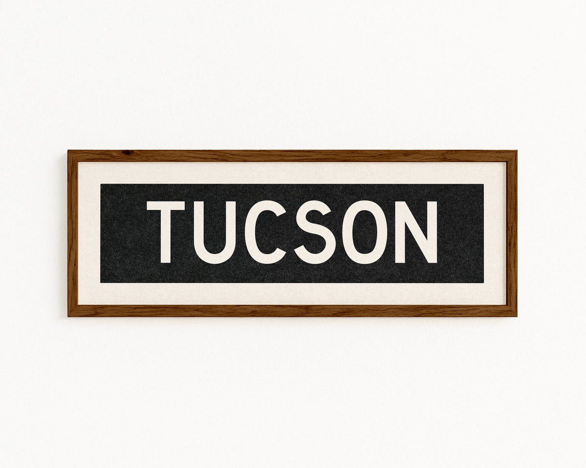 Framed Tucson Arizona Bus Scroll