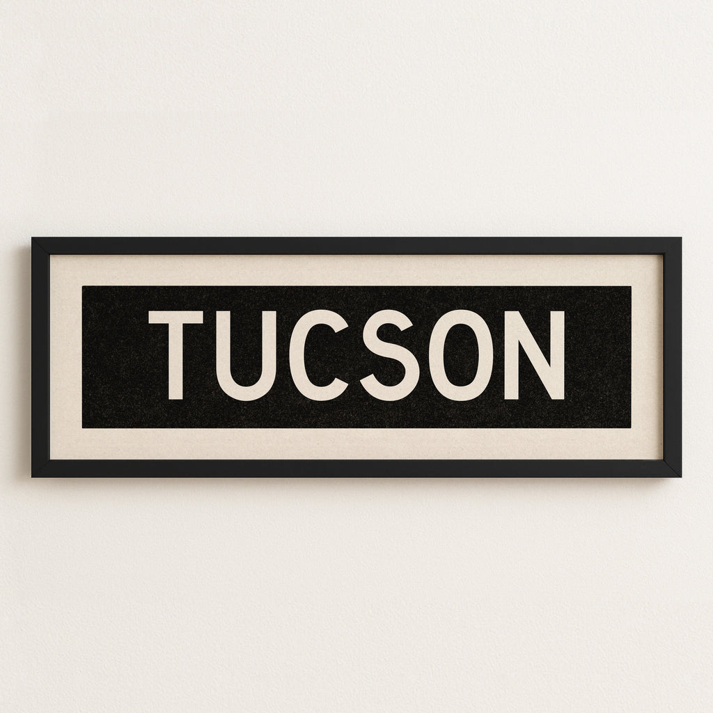 Framed Tucson Arizona Bus Scroll