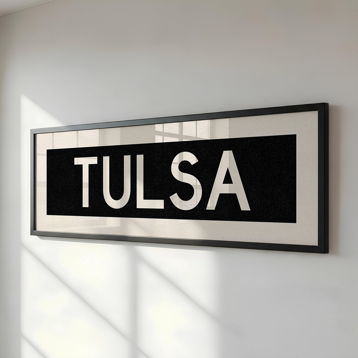 Framed Tulsa Oklahoma Bus Scroll