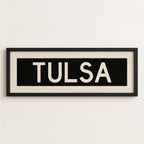 Framed Tulsa Oklahoma Bus Scroll