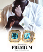 Large Square Crystal Diamond Cufflinks CL71XX