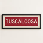 Framed Tuscaloosa Crimson Bus Scroll