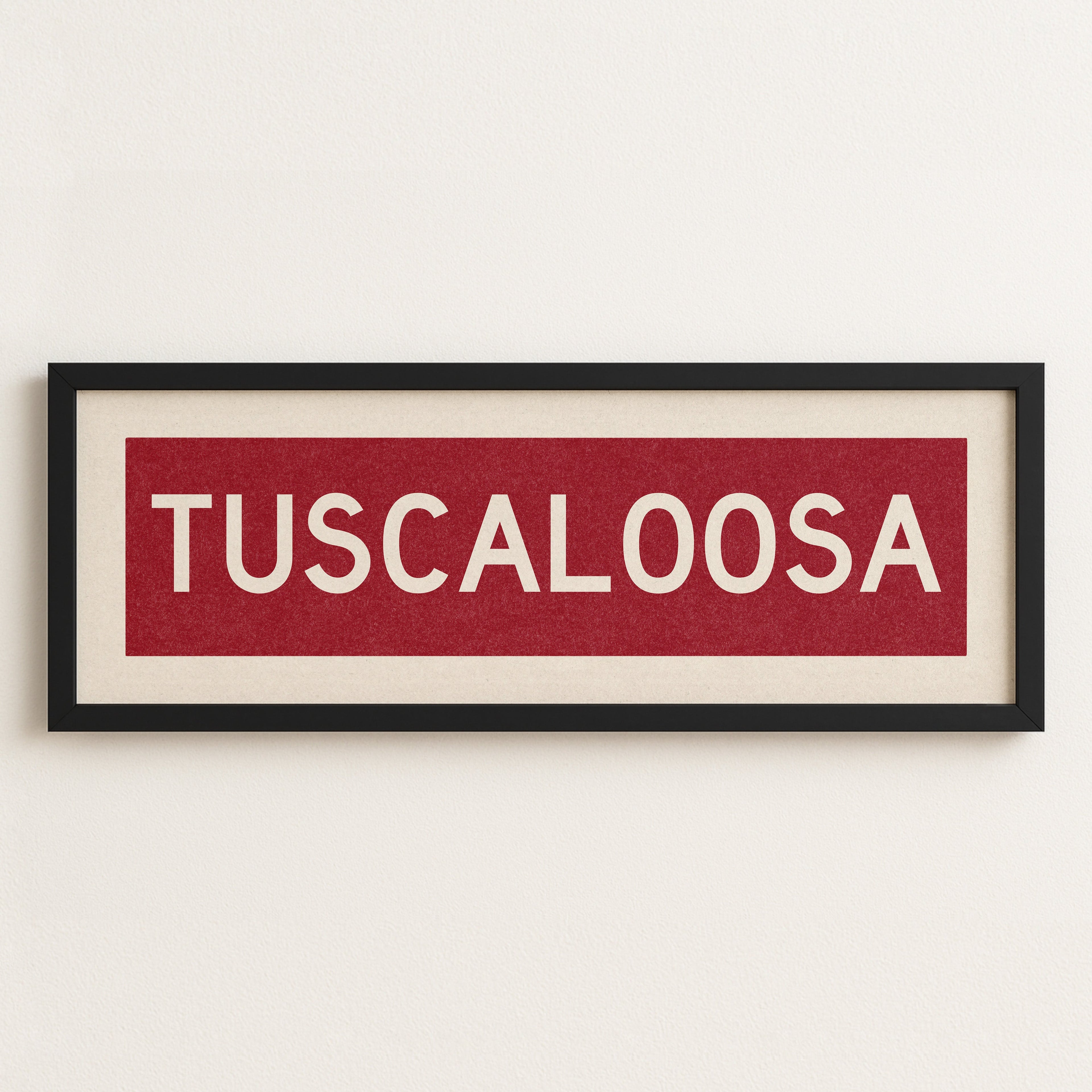 Framed Tuscaloosa Crimson Bus Scroll