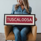 Framed Tuscaloosa Crimson Bus Scroll