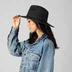Women's Water Repellent Fedora with Tie