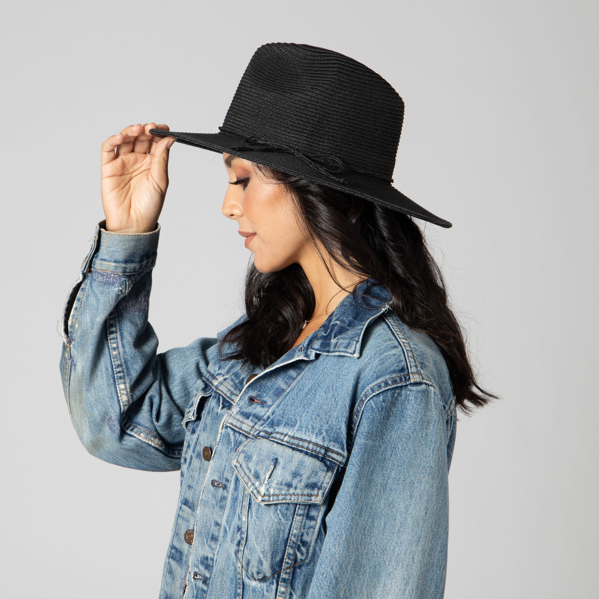 Women's Water Repellent Fedora with Tie