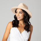 Women's Water Repellent Fedora with Tie