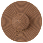 Wide Brim Floppy Sun Hat with Gold Lurex (UBL6836)