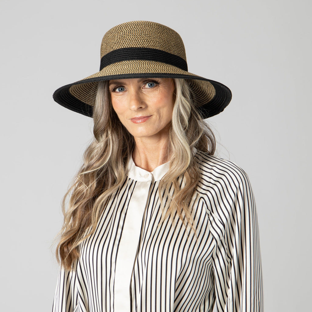Women's Water Repellent Striped Sun Hat