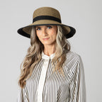 Women's Water Repellent Striped Sun Hat