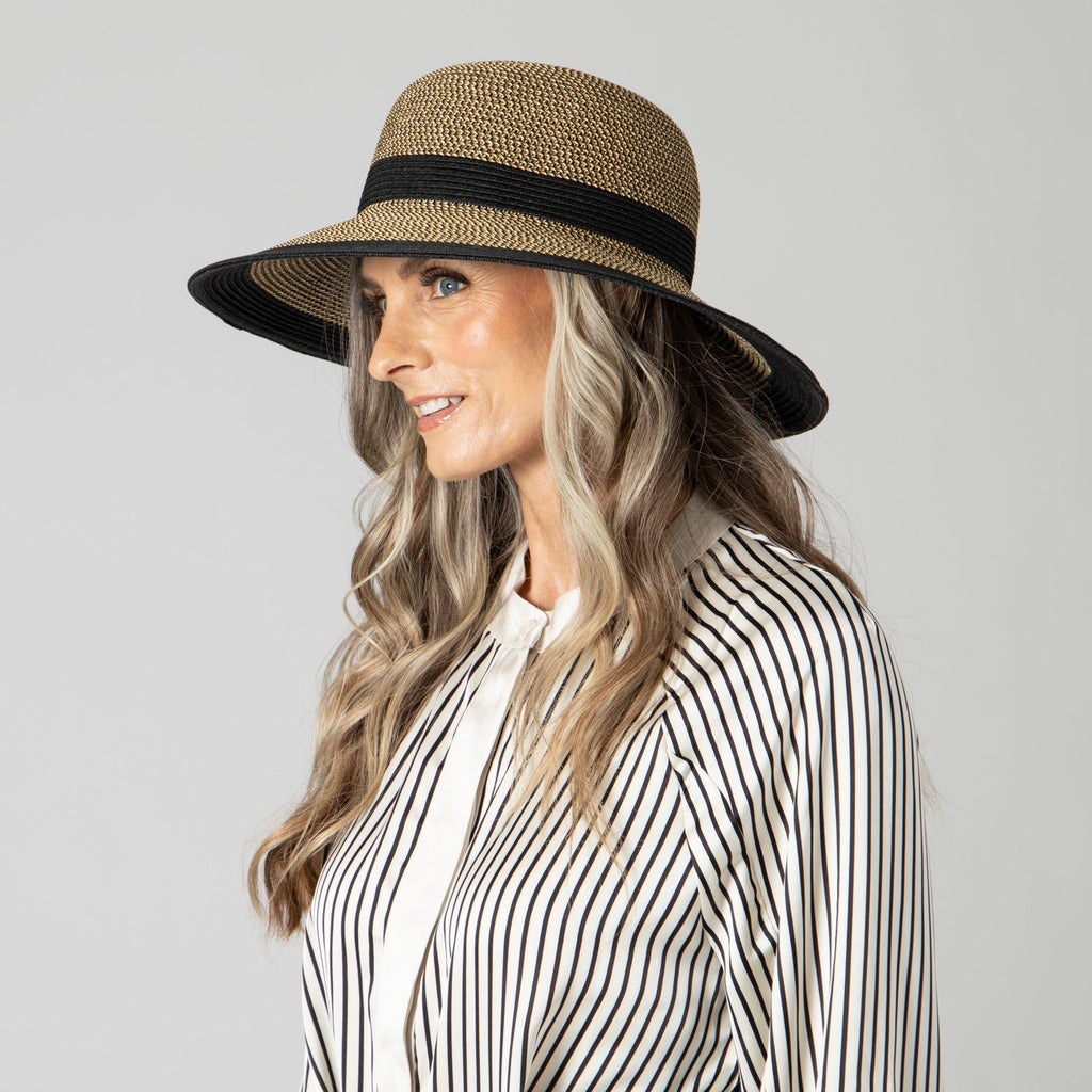 Women's Water Repellent Striped Sun Hat
