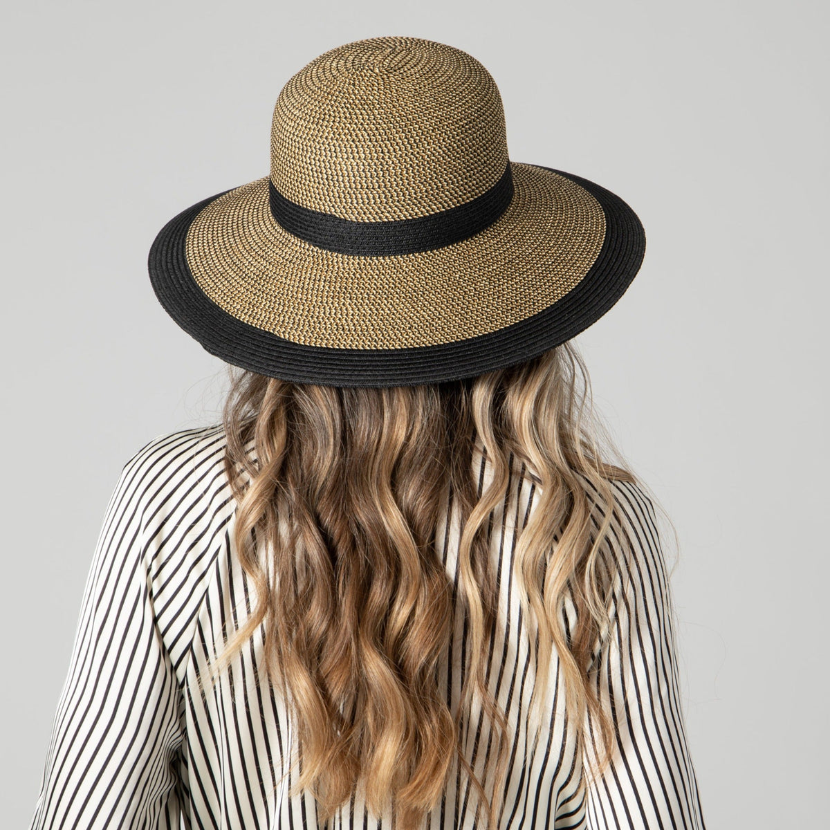 Women's Water Repellent Striped Sun Hat