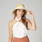 Women's Water Repellent Striped Sun Hat