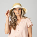 Women's Water Repellent Striped Sun Hat