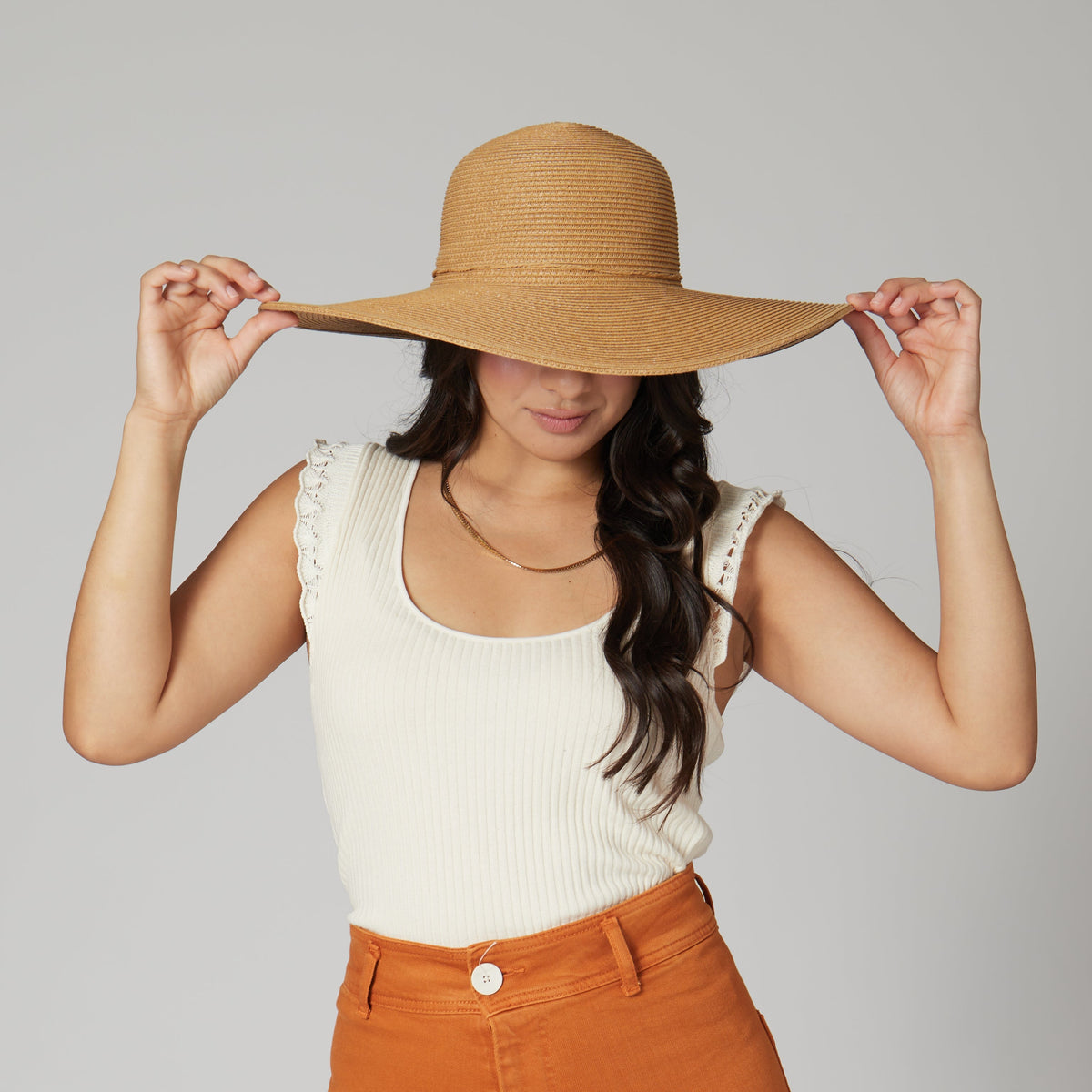 Women's Water Repellent Floppy Hat with Tie