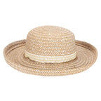 Cora - Women's Ultrabraid Turned Up Kettle Brim with Gold Chain Trim