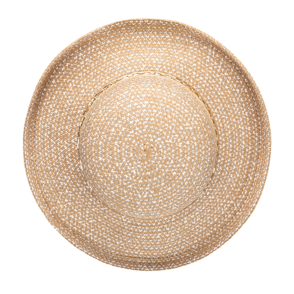 Cora - Women's Ultrabraid Turned Up Kettle Brim with Gold Chain Trim