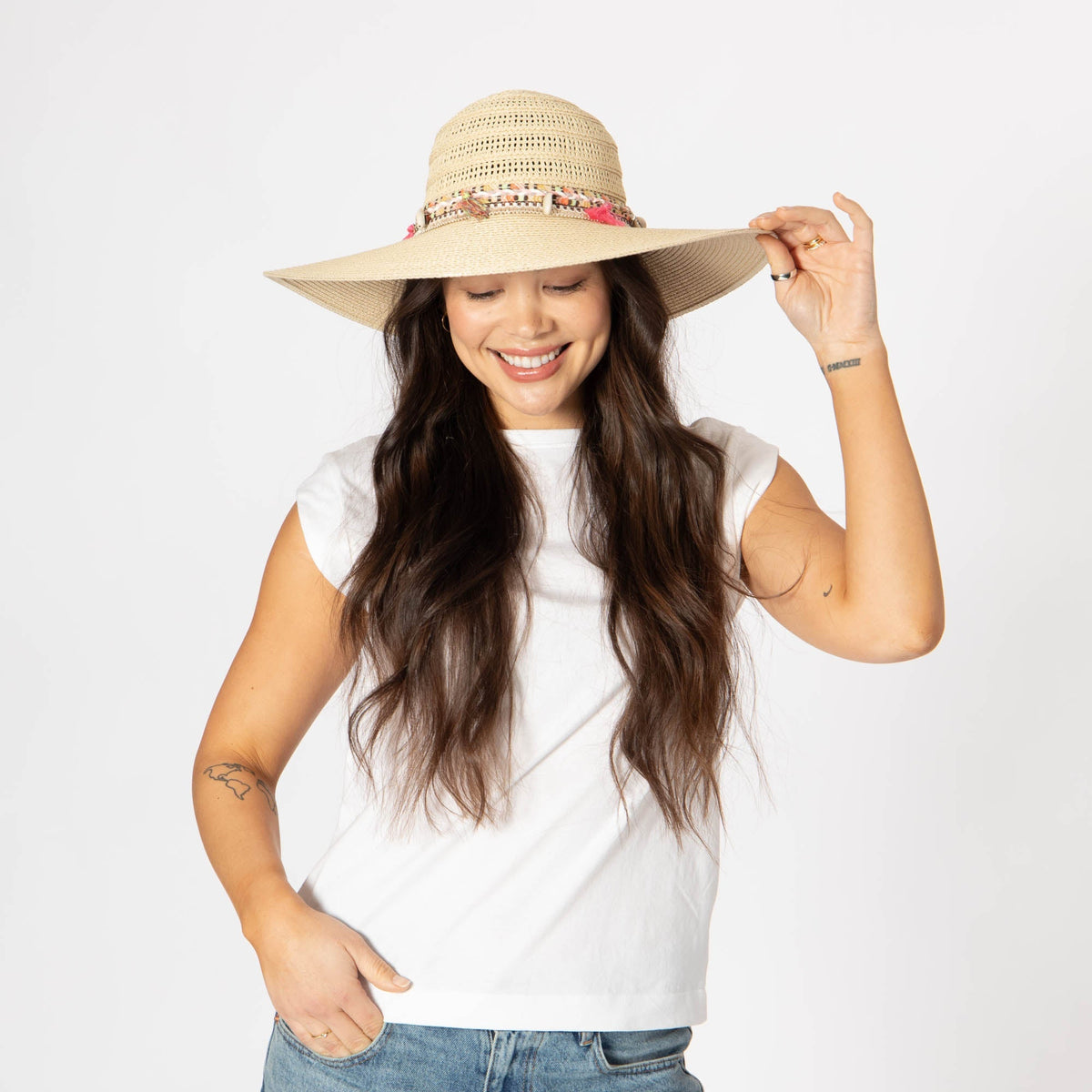 Maria - Open Weave Pattern Sun Hat