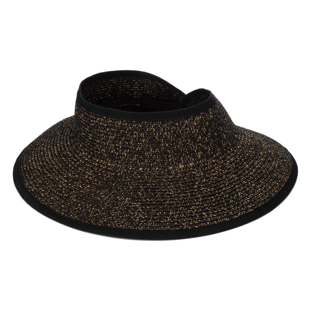 Shimmer - Ultrabraid Mini Roll Up Visor W/ Gold Lurex