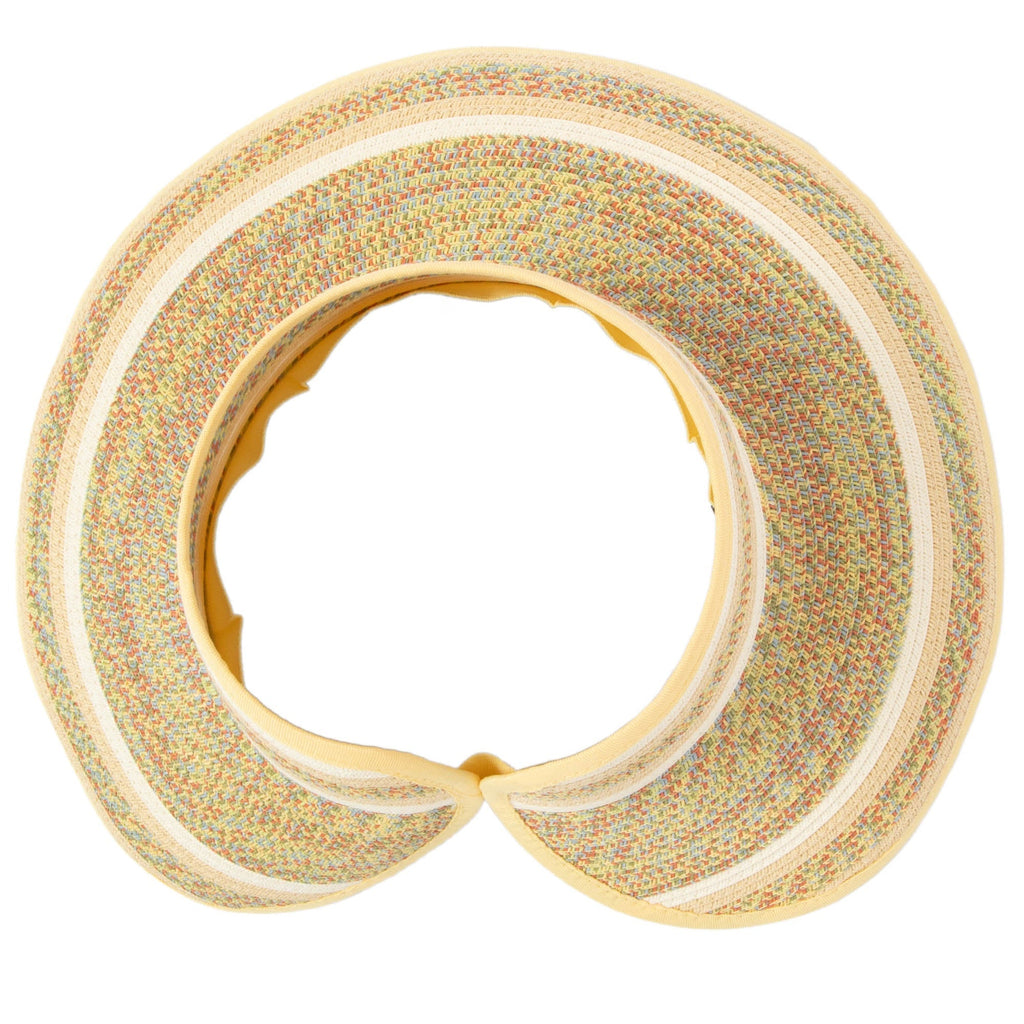 Women's Neutral Colored Ultrabraided Large Brim Packable Visor (UBV2004)