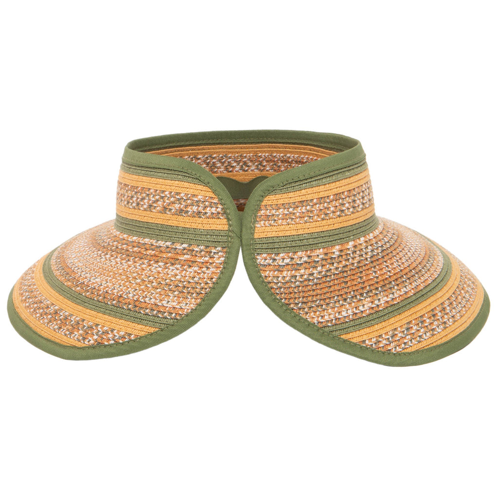 Women's Neutral Colored Ultrabraided Large Brim Packable Visor (UBV2004)