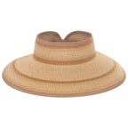 Women's Neutral Colored Ultrabraided Large Brim Packable Visor (UBV2004)